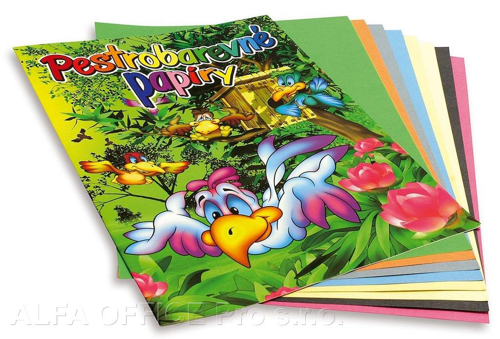 Barevné papíry A4 nelepicí - 8 listů