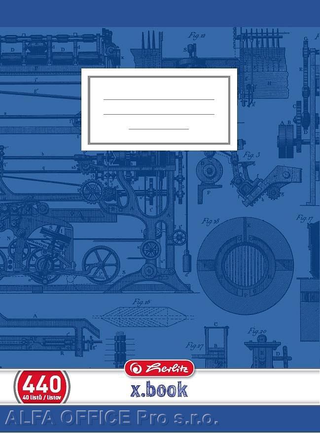 Sešit školní Herlitz Premium 440 - A4 / čistý / 40 listů