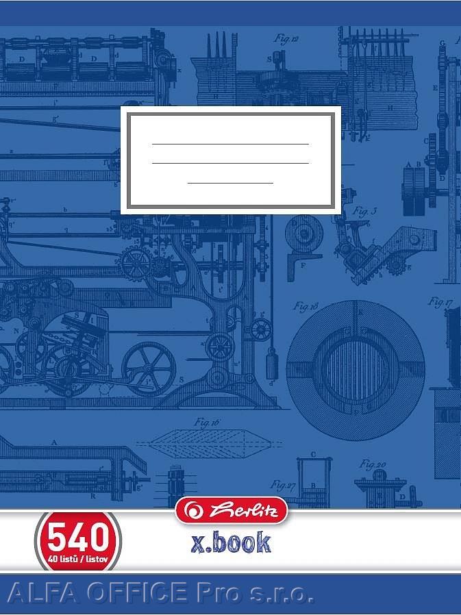 Sešit školní Herlitz Premium 540 - A5 / čistý / 40 listů