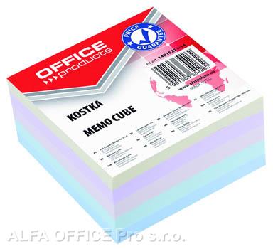 Záznamní kostka barevná Office Products - 8,5 cm x 8,5 cm x 4 cm / lepená vazba