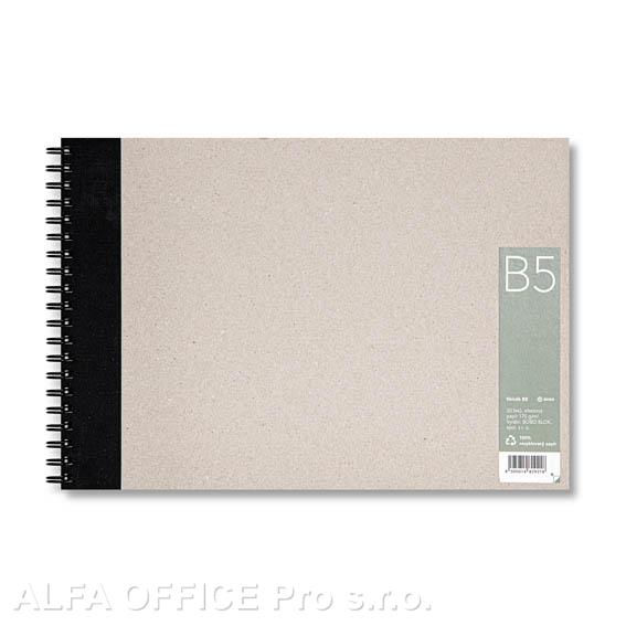 Skicák BOBO s recyklovaným papírem - B5 / 30 listů