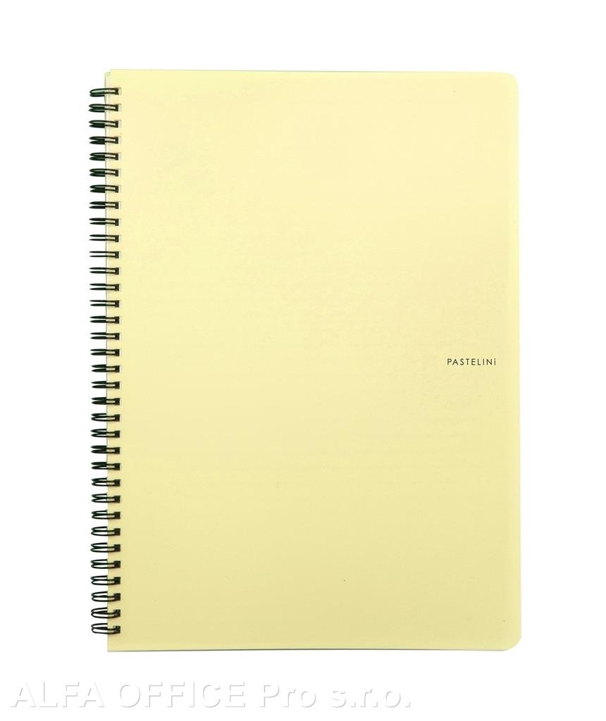 Blok kroužkový PASTELINi - A4 / linka / žlutá