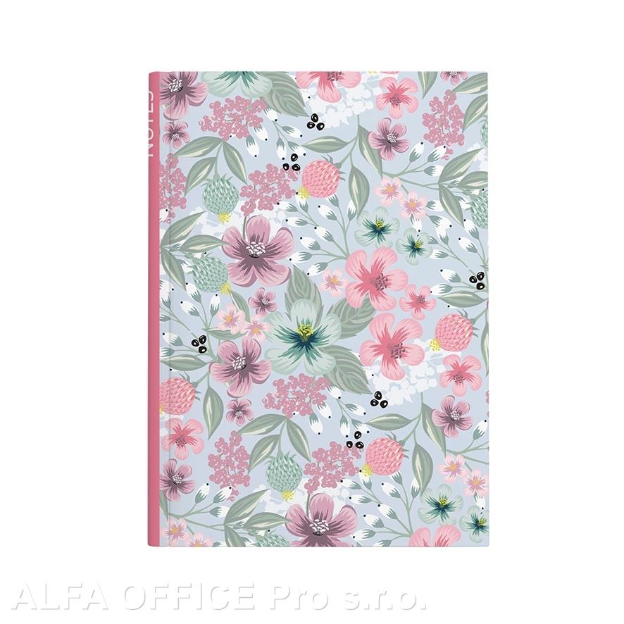 Kniha záznamní A5 - linka / 100 l / růžová