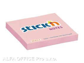 Samolepicí bločky Stick´n by Hopax - 76 x 76 mm / 100 lístků / pastelová růžová