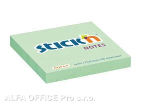 Samolepicí bločky Stick´n by Hopax - 76 x 76 mm / 100 lístků / pastelová zelená