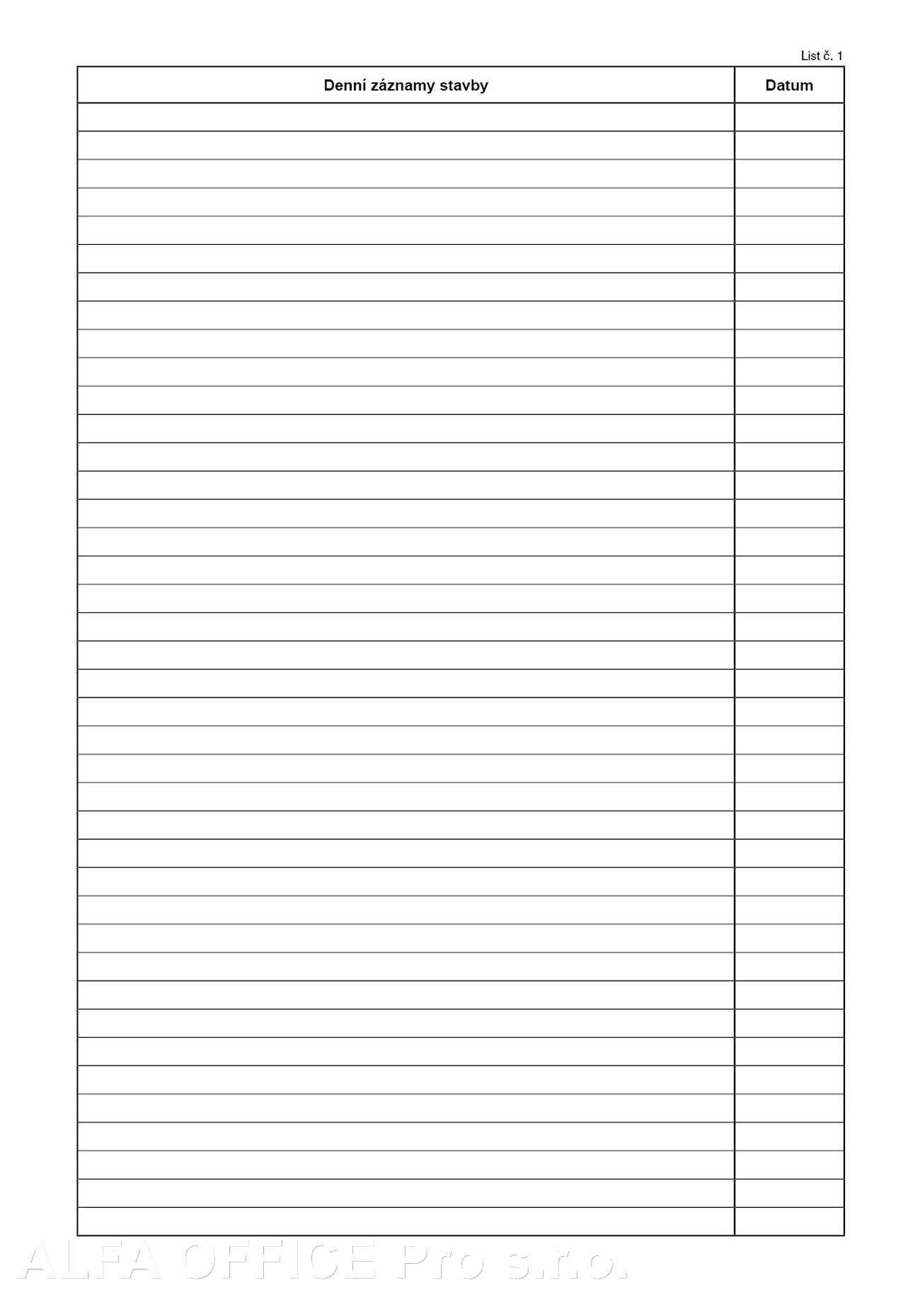 Stavební deník Baloušek A4 / 15 listů + 3x20 listů / PT255