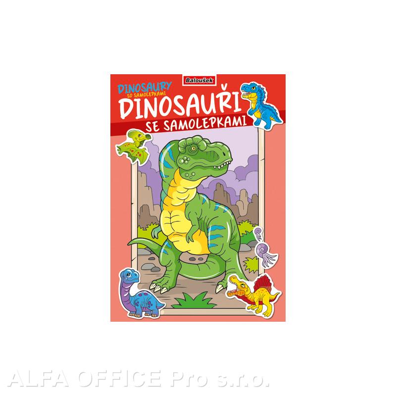 Omalovánka A4 se samolepkami - Dinosauři