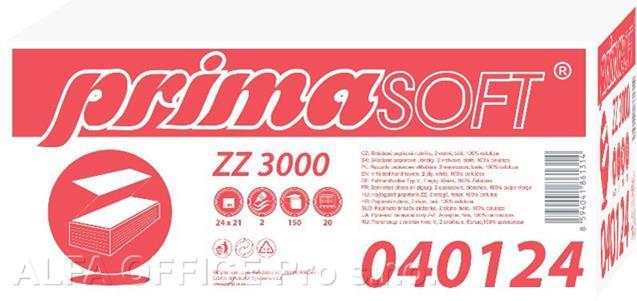 Papírové ručníky skládané Z-Z PrimaSOFT bílé / 2-vrstvé / 150 ks