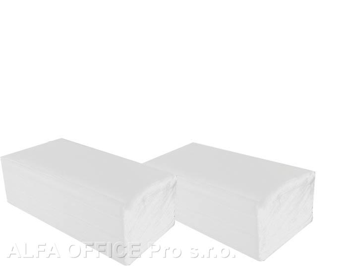 Papírové ručníky skládané Z-Z PrimaSOFT bílé / 1-vrstvé / 250 ks