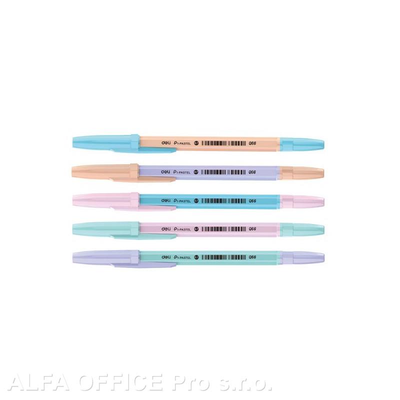 Kuličkové pero DELI - pastelový mix