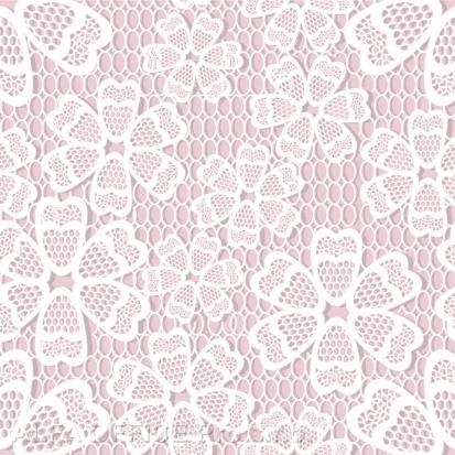 Papírové ubrousky 33x33 / 20ks / 3vr. - krajka růžová