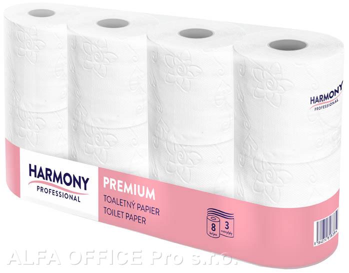 Papír toaletní Harmony Professional Premium 3-vrstvý / 8 ks