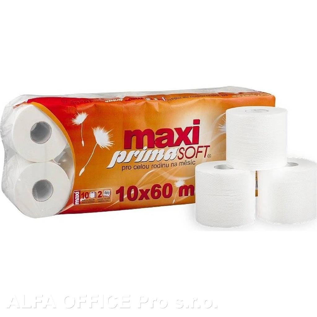 Toaletní papír PrimaSOFT MAXI 60m - 2-vrstvý / 8 rolí