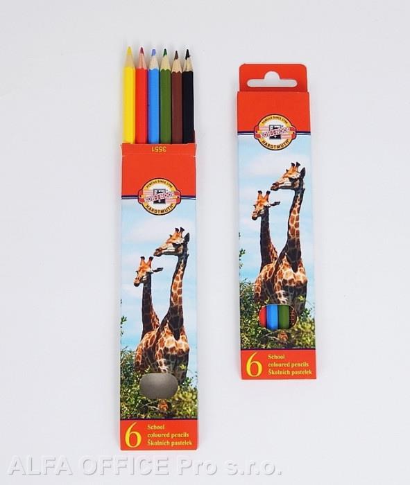 Pastelky Koh-i-noor Veselé dlouhé / 6ks