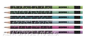 Tužka Kores trojhranná Cracked - HB / barevný mix