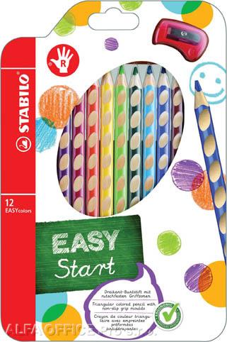 Pastelky STABILO® EASYcolors trojhranné / 12 barev / pro praváky