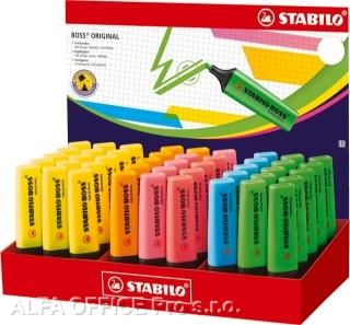 Zvýrazňovač STABILO® BOSS ORIGINAL / display 45 ks 