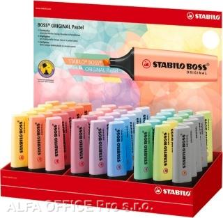Zvýrazňovač STABILO® BOSS ORIGINAL Pastel / 45 ks Display