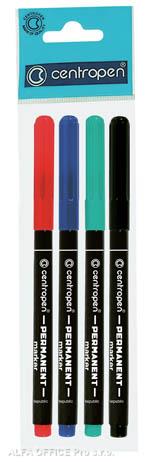 Popisovač Centropen 2536 permanentní / sada 4 ks