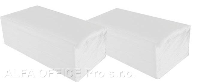 Papírové ručníky skládané Z-Z bílé / 2 vrstvé / 150 ks
