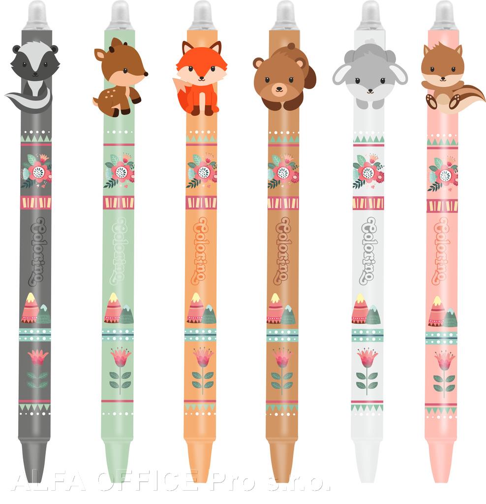 Roller Colorino mazací - Lištičky / modrá náplň