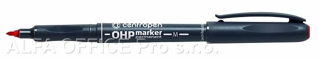 Popisovač Centropen Permanent OHP 2636 / červená
