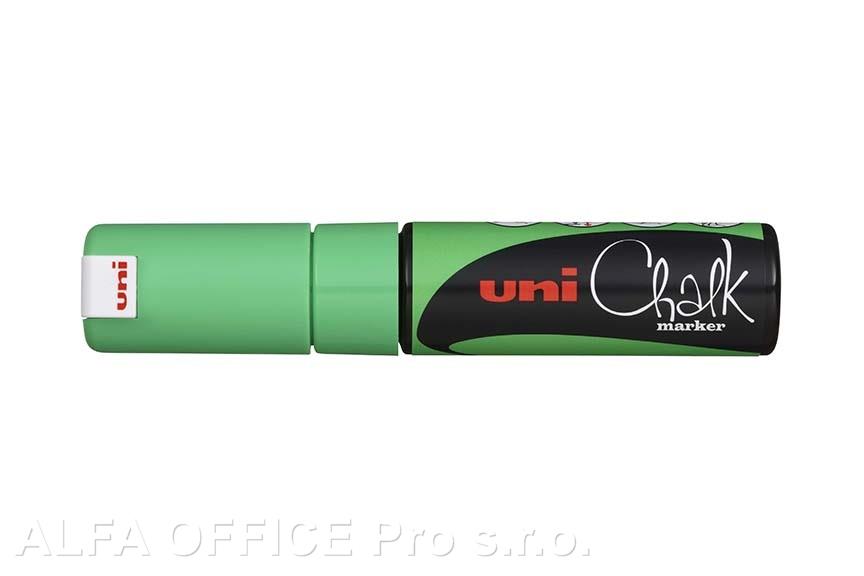 Popisovač křídový UNI Chalk Marker PWE-8K / fluo zelená