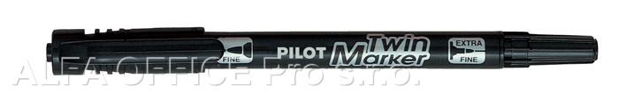 Popisovač Pilot Twin Marker  - černá