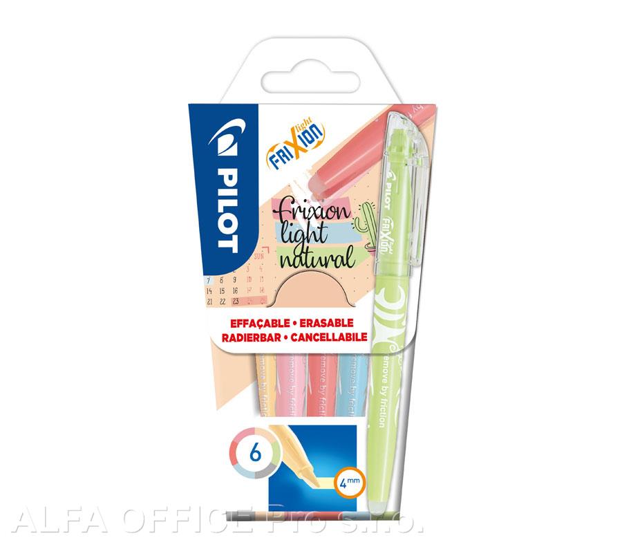 Zvýrazňovač Pilot FriXion Light Natural / sada 5 + 1 zdarma