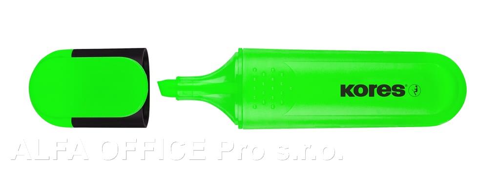 Zvýrazňovač Kores Bright Liner / zelená