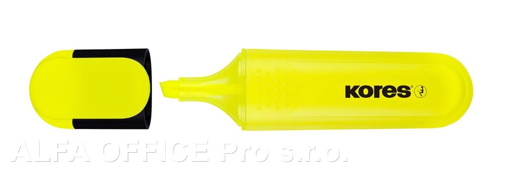 Zvýrazňovač Kores Bright Liner / žlutá