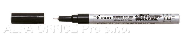 Popisovač Pilot Super Color - stříbrná / EF / 0,5 mm