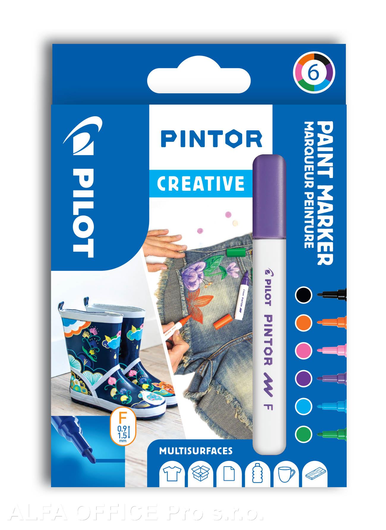 Popisovač Pilot Pintor F Creative akryl / sada 6 ks