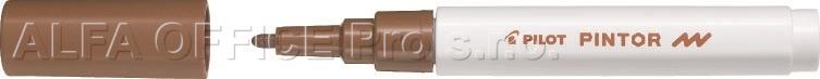 Popisovač Pilot Pintor F / hnědá