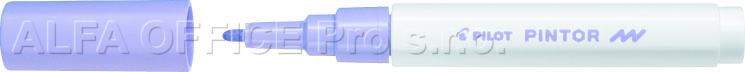 Popisovač Pilot Pintor F / pastelově fialová