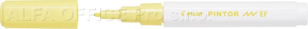 Popisovač Pilot Pintor EF / pastelově žlutá
