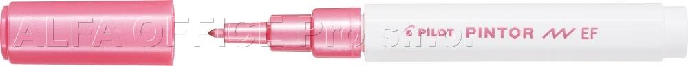 Popisovač Pilot Pintor EF / metalická růžová
