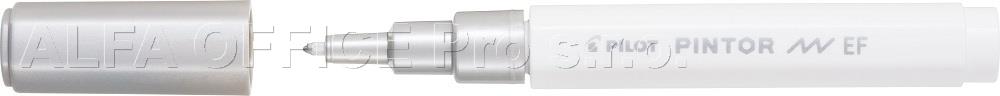 Popisovač Pilot Pintor EF / stříbrná