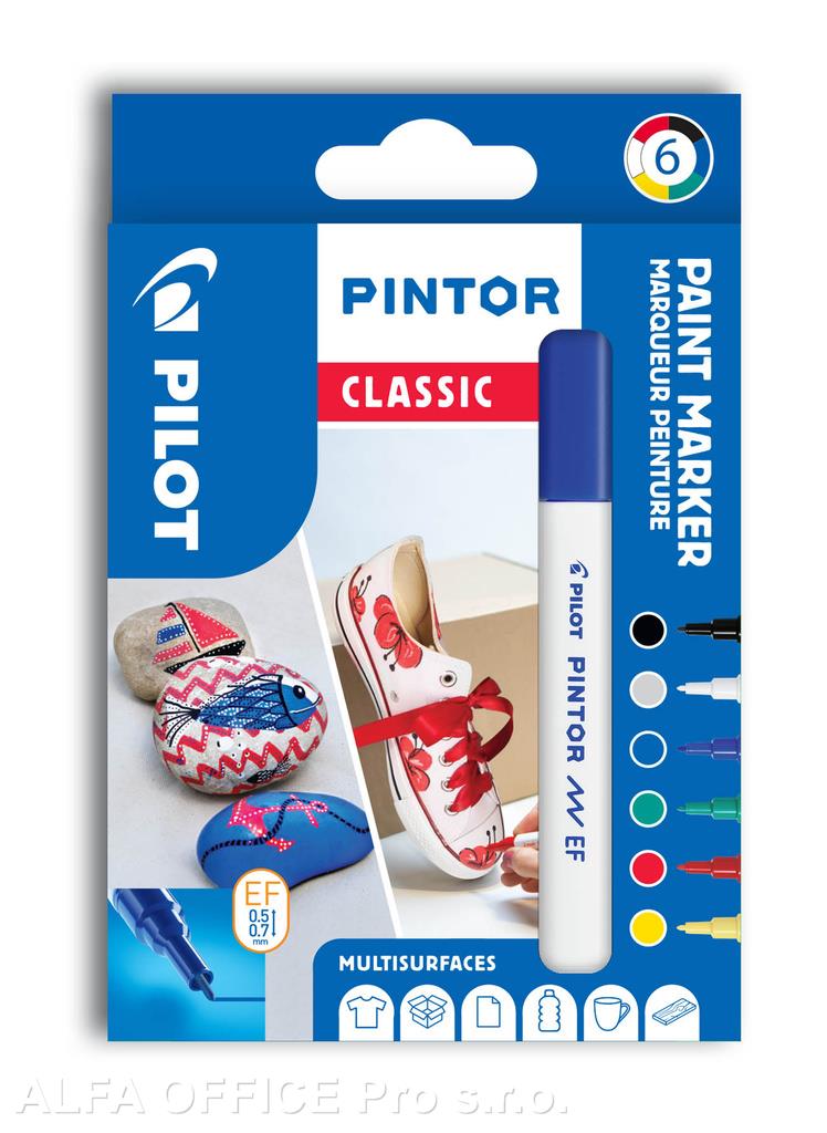 Popisovač Pilot Pintor EF Classic / sada 6 ks