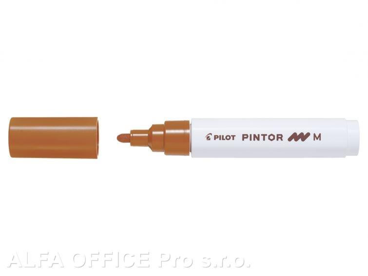 Popisovač Pilot Pintor M / hnědá