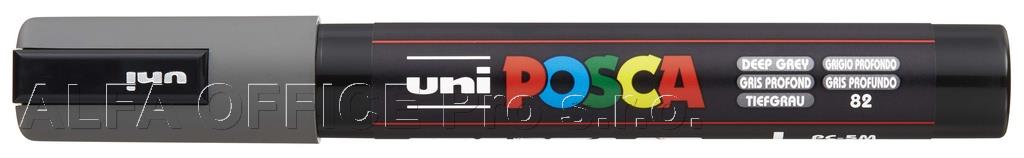 Posca popisovač / 2,5 mm - tm. šedá