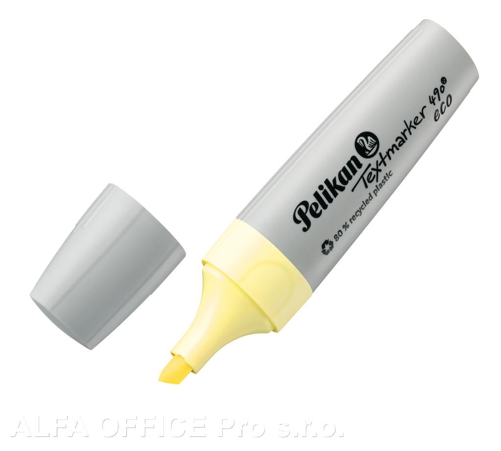 Zvýrazňovač Pelikan 490 ECO PASTEL / žlutá