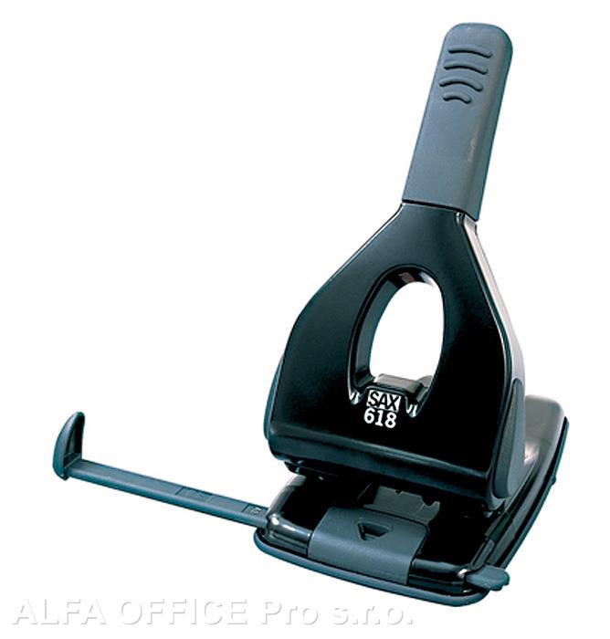 Kancelářský děrovač SAX 618 / černá - 63 listů