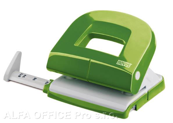 Kancelářský děrovač Novus E 216 / zelená - 16 listů