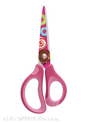 Nůžky KEYROAD Tattoo soft dětské barevný mix / 15 cm