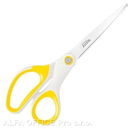 Nůžky Leitz WOW kancelářské titanové 20,5 cm / bílo-žlutá