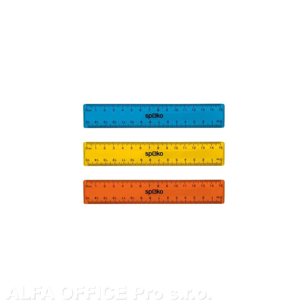 Pravítko SPOKO 15 cm - mix