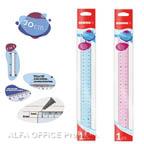 Pravítko 30 cm Kores - transparentní/ mix 2 barev