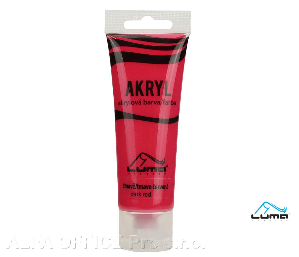 Akrylová barva LUMA - 75 ml / tmavě červená