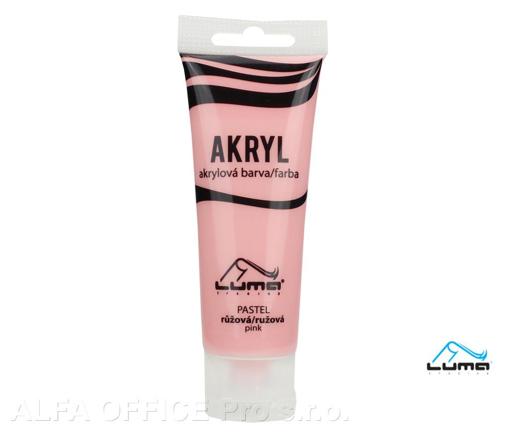 Akrylová barva LUMA - PASTEL / 75 ml / růžová